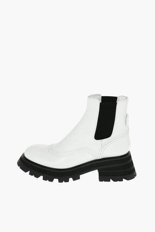 Leather Chelsea Ankle Boots with Statement Sole