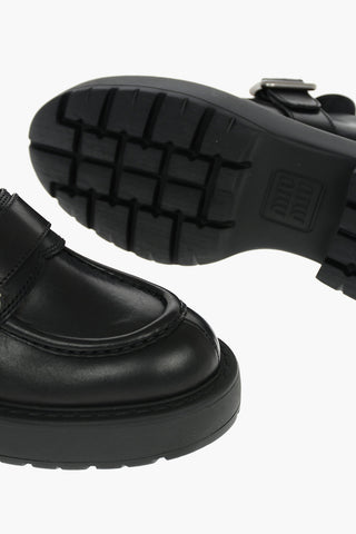 Leather Loafer with Buckle Detail and Statement Sole