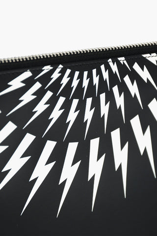Pouch FAIRISLE THUNDERBOLT in pelle con chiusura zip