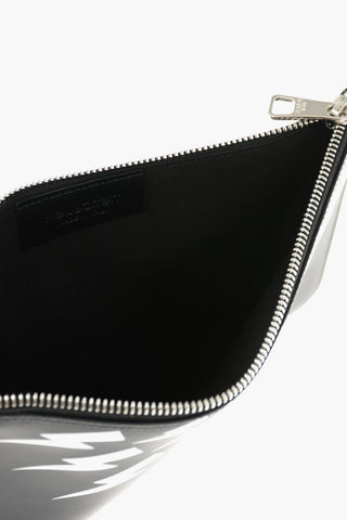 Pouch FAIRISLE THUNDERBOLT in pelle con chiusura zip