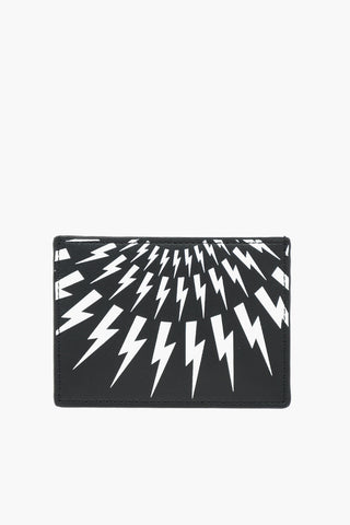 leather FAIRISLE THUNDERBOLT card holder