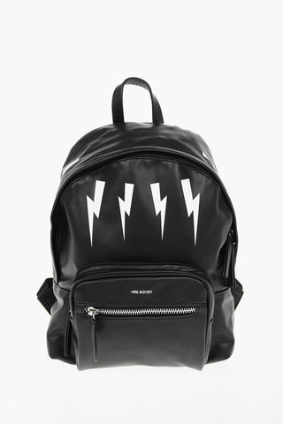 faux leather TIGER BOLTS backpack