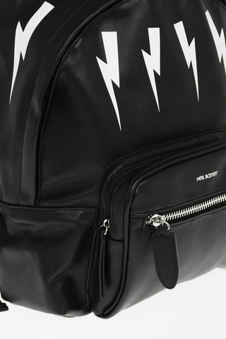 faux leather TIGER BOLTS backpack