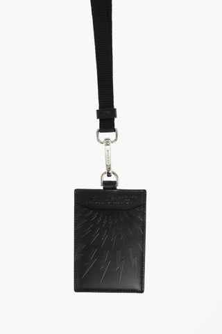 Leather THUNDERBOLT FAIRISLE Badge Holder