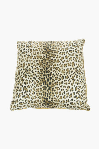 HOME Animal Patterned Silk ROSE LEOPARD Pillow