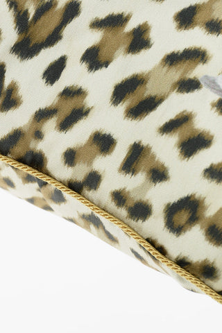 HOME Animal Patterned Silk ROSE LEOPARD Pillow