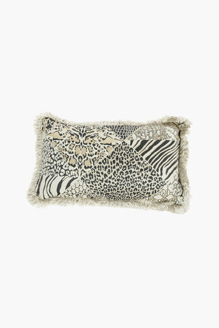 HOME Embroidered SKIN PATCH Pillow with Fringed