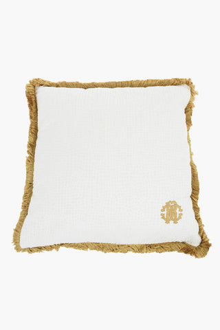 HOME Cuscino VELVET SKIN con Frange
