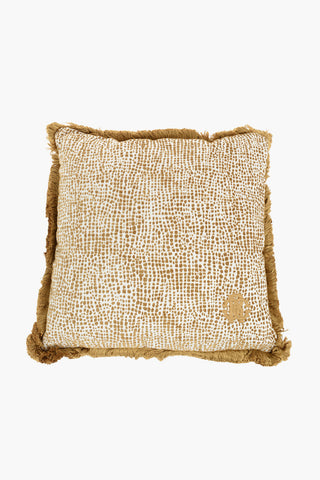 HOME Cuscino VELVET SKIN con Frange