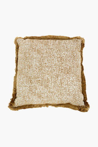 HOME Cuscino VELVET SKIN con Frange