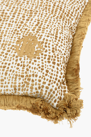 HOME Cuscino VELVET SKIN con Frange