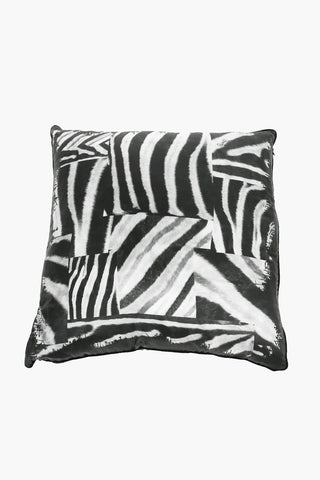 HOME Cuscino ZEBRA PATCH in Seta A Fantasia Animalier