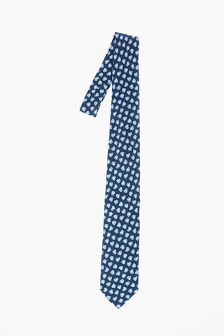 patterned silk tie