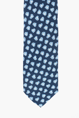 patterned silk tie