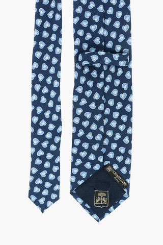 patterned silk tie
