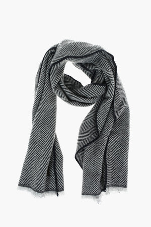 헤링본 패턴 캐시미어 스카프