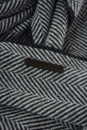 헤링본 패턴 캐시미어 스카프