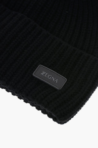 ZZEGNA solid color cashmere beanie