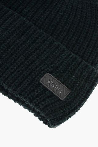 ZZEGNA solid color cashmere beanie