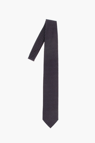 Embroidered Silk Tie