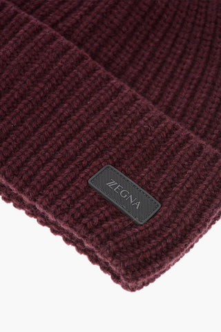 ZZEGNA solid color cashmere beanie