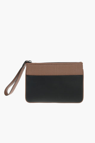 zip closure leather document holder