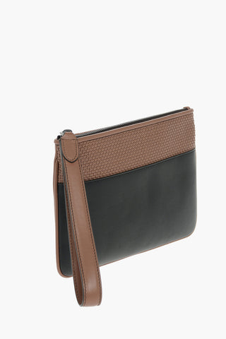 zip closure leather document holder