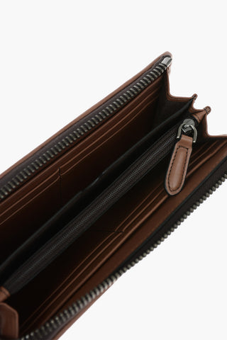 two-tone leather continental wallet