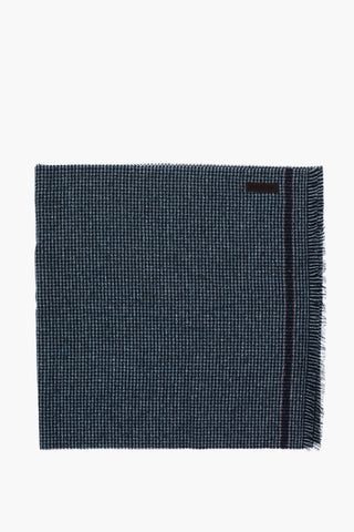 houndstooth wool and silk scarf
