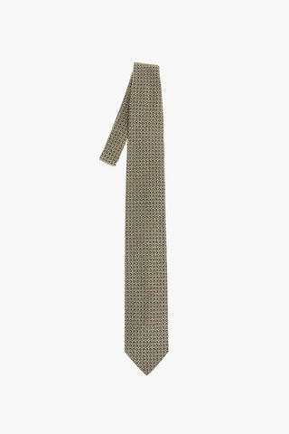 Embroidered Silk Tie