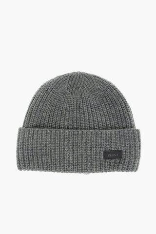 ZZEGNA solid color cashmere beanie