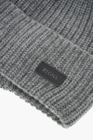 ZZEGNA solid color cashmere beanie