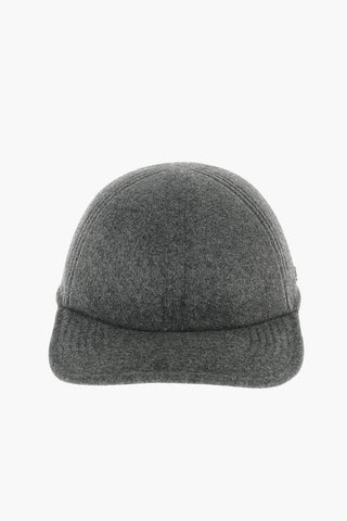 Cappello da Baseball in Lana con Interno in Pelle