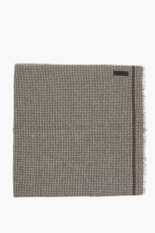 houndstooth wool and silk scarf