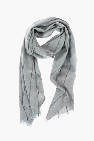 Solid-Color Scarf with Fringes