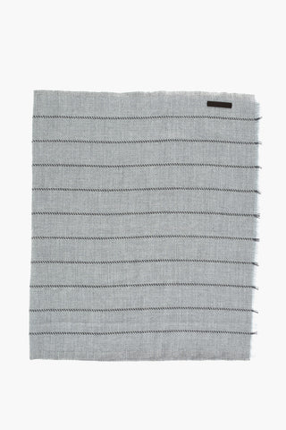 Solid-Color Scarf with Fringes