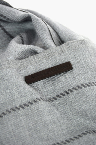 Solid-Color Scarf with Fringes