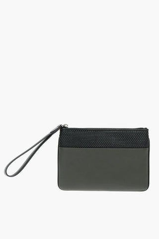 Clutch in Pelle con Dettagli Intrecciati