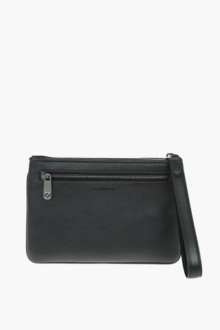 Clutch in Pelle con Dettagli Intrecciati