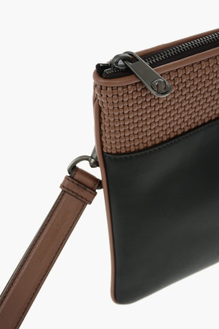 Pochette in pelle con chiusura zip