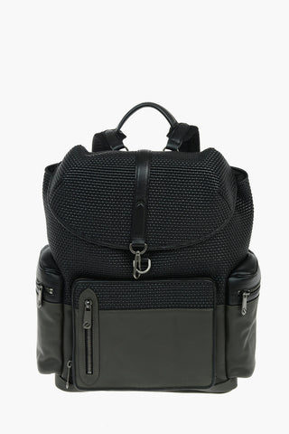 Braided Two-Tone Multpockets Backpack
