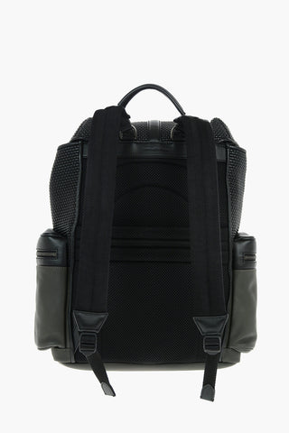 Braided Two-Tone Multpockets Backpack