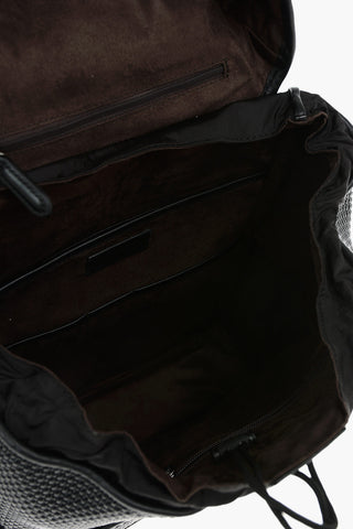 Braided Two-Tone Multpockets Backpack