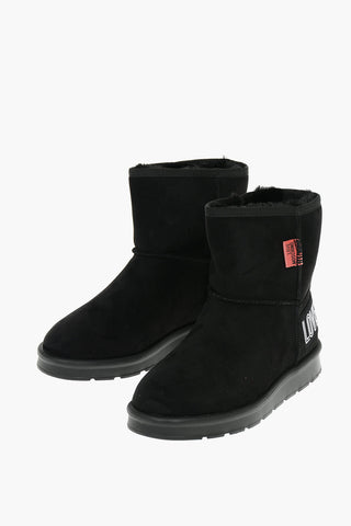 LOVE Faux Suede Leather Ankle Boots