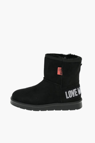 LOVE Faux Suede Leather Ankle Boots