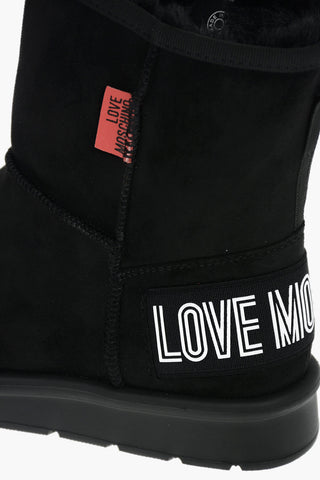 LOVE Faux Suede Leather Ankle Boots