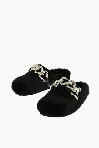 LOVE Faux Fur Sabot
