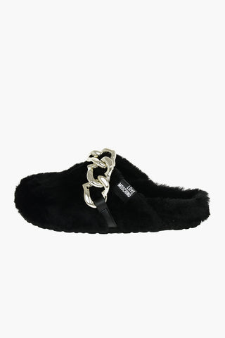 LOVE Faux Fur Sabot