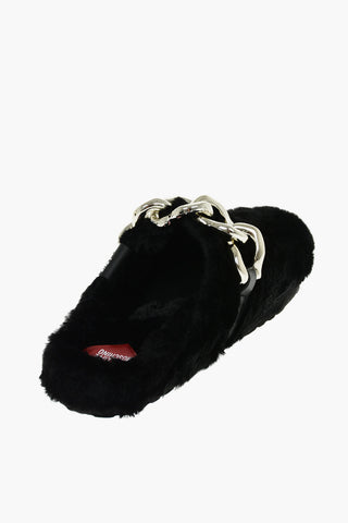 LOVE Faux Fur Sabot