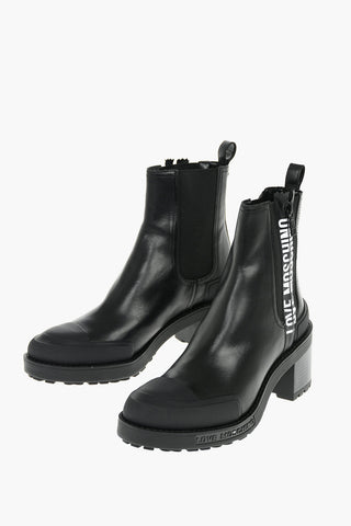 LOVE Leather Chelsea Boots with Size Zip Closure 7cm